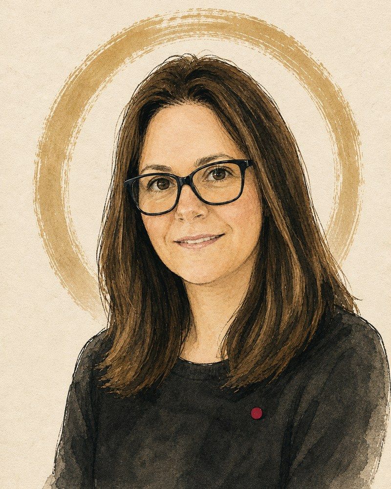 Auveen Twomey, Hachi Way Trainer, ink and wash portrait